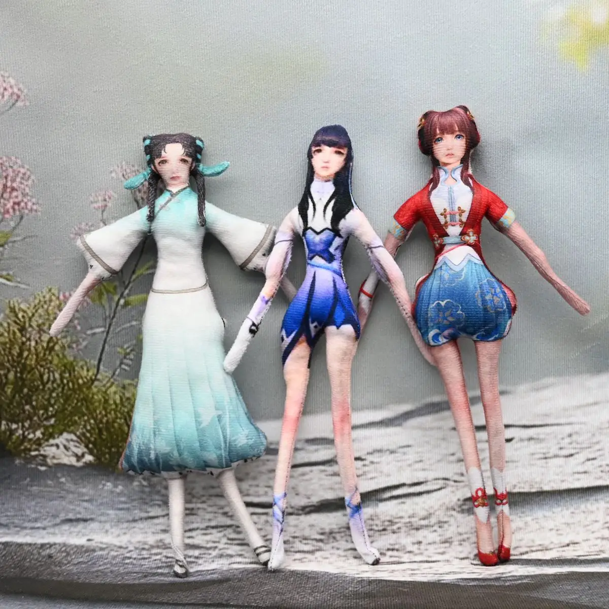 

30cm King of Glory Xi Shi Rat Jerky Inspired Anime Cosplay Plush Doll Handmade Abstract Poseable Figure with Wire Skeleton Gift