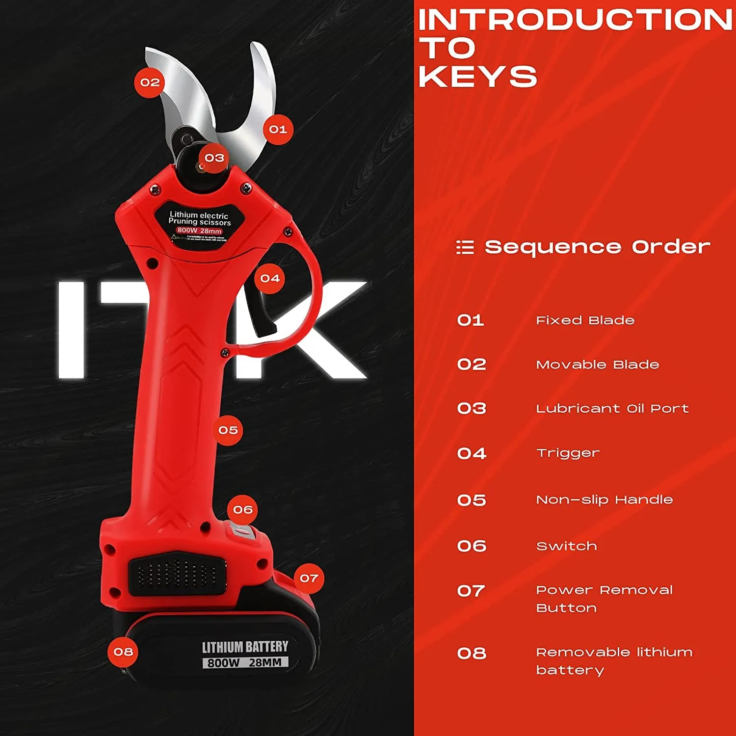 مقصات التقليم الكهربائية المهنية مقص كهربائي لاسلكي بطارية تعمل بالطاقة شجرة المتقلب مع 2 حزمة ليثيوم قابلة للشحن