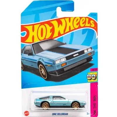 Carro quente original das rodas de volta para a máquina do tempo futuro dmc diecast 1:64 brinquedo das crianças do veículo da coleção do voiture do