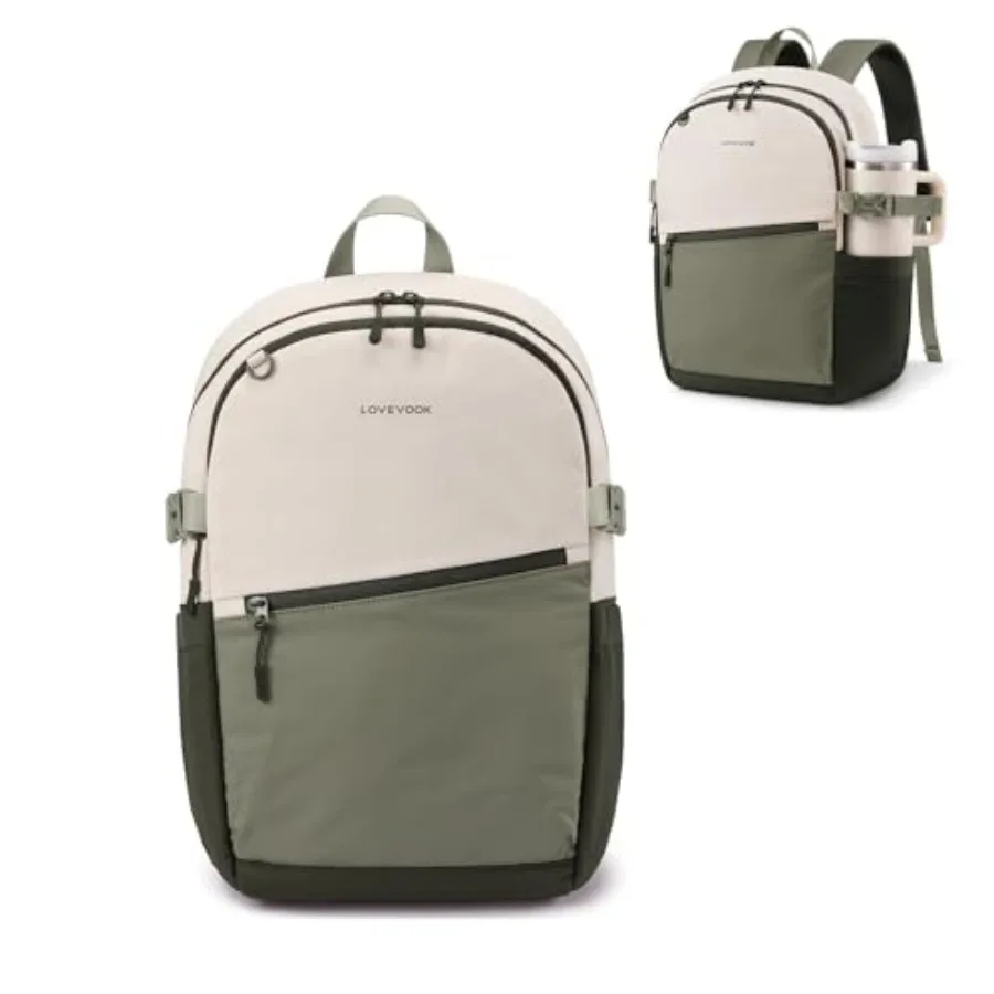 

Everyday Backpack for Women, Chic Versatile Backpack with Water Bottle Pocket, Lightweight Waterproof Casual Daypack for City W