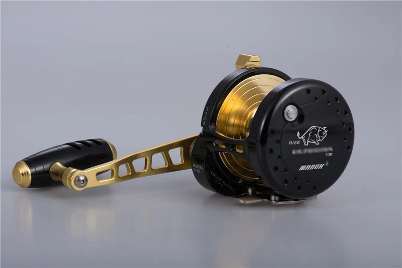 MADOX Angelrolle 11BB Salzwassertrommelrad Langsame Jigging-Rolle Max Drag 40 kg Drag Sound – Detail 12