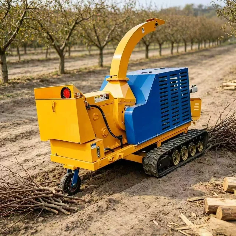 Wood Chipper Shredder, Electric Start High Performance Crusher, Branch Shredding Grinder Tool for Landscape Mulch Making
