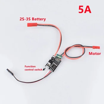 Two-way 5A ESC 2S-3S Brushed ESC Forward/Backward Speed Controller for RC Cars/Boats Spare Parts