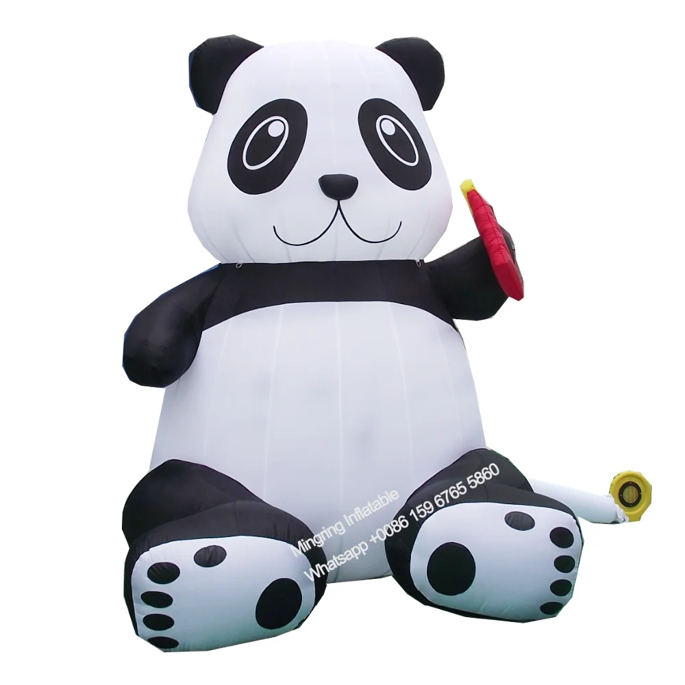 Panda Inflatable Mascot Model for Event Advertising, Cute White and Black Bear