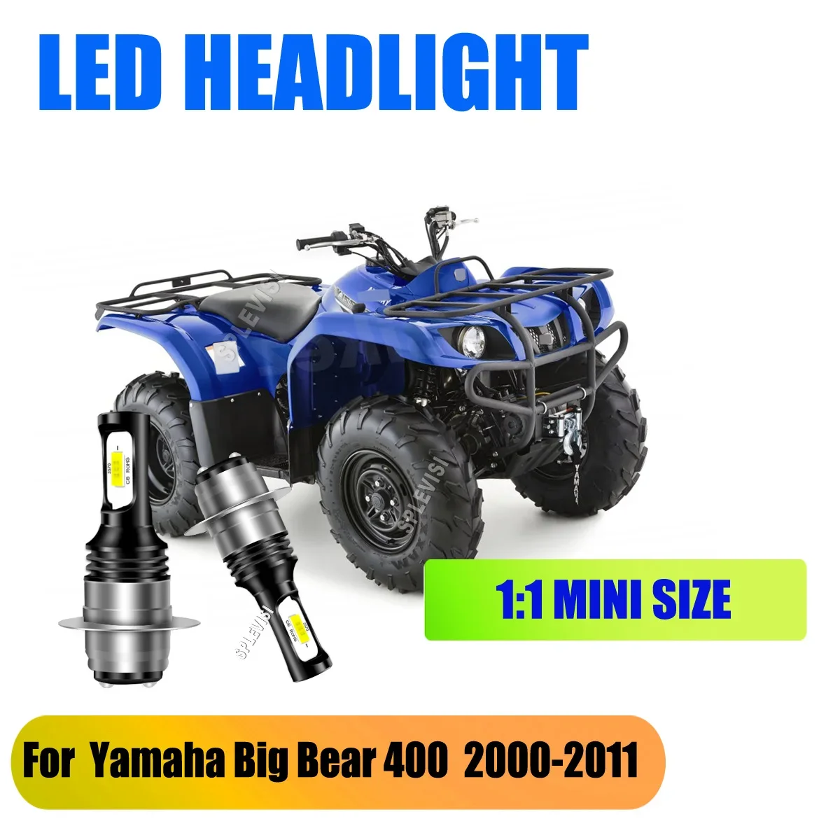 12v 24v 6000K H6 H6M P15D LED Headlights-wireless bulb with high power Fit For Yamaha Grizzly 350 2007 2008 2009 2010 2011
