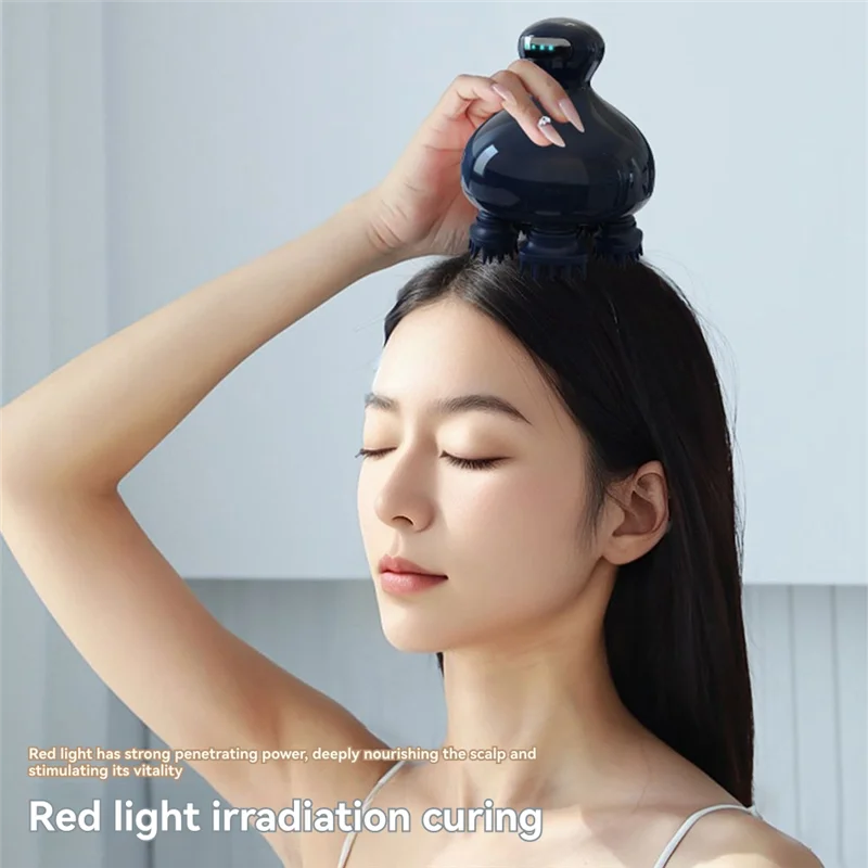 

【Today-Buy】Stress Relief EMS Head Massage Cordless Electric Shiatsu Scalp Massage Promote Deep Tissue Hair Growth Waterproof