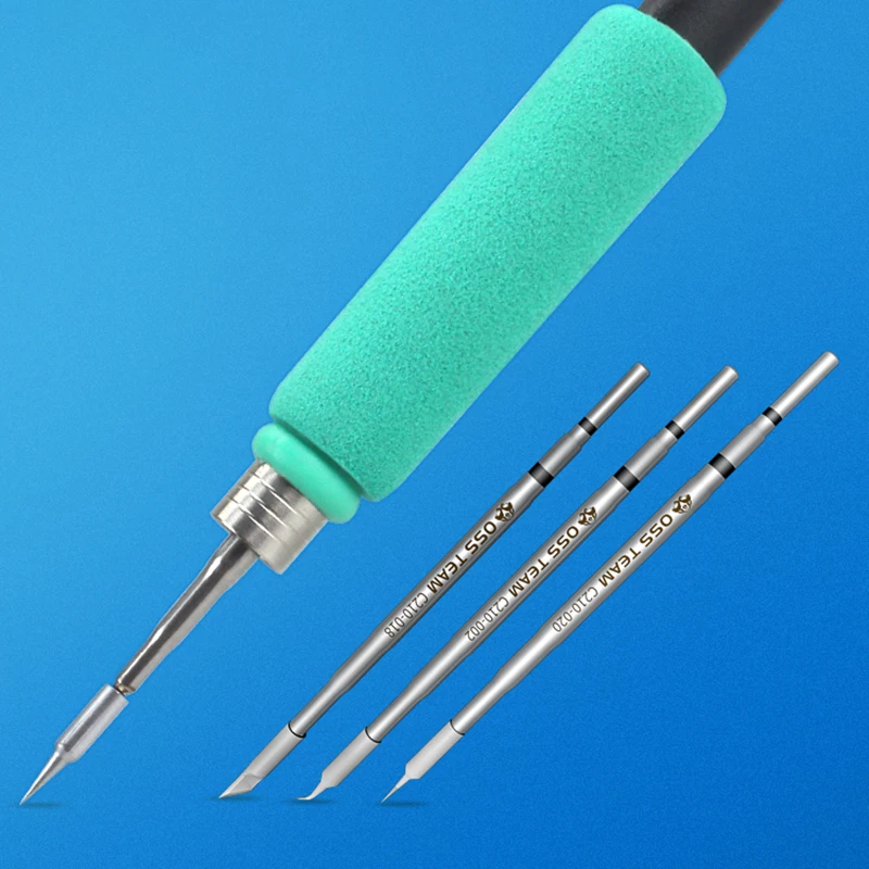 OSS TEAM Universal Solda Pontas De Ferro, Chumbo de Soldagem Livre, 3 Tipos para o T210 Handle para Sugon T26 Estação De Solda, JBC C210