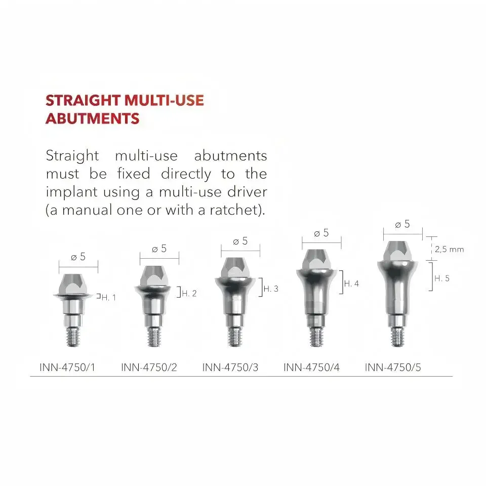 10 Pcs Bulk Pack Dental Implant Straight Abutment for BB System Professional Clinic Surgery Restorative Parts