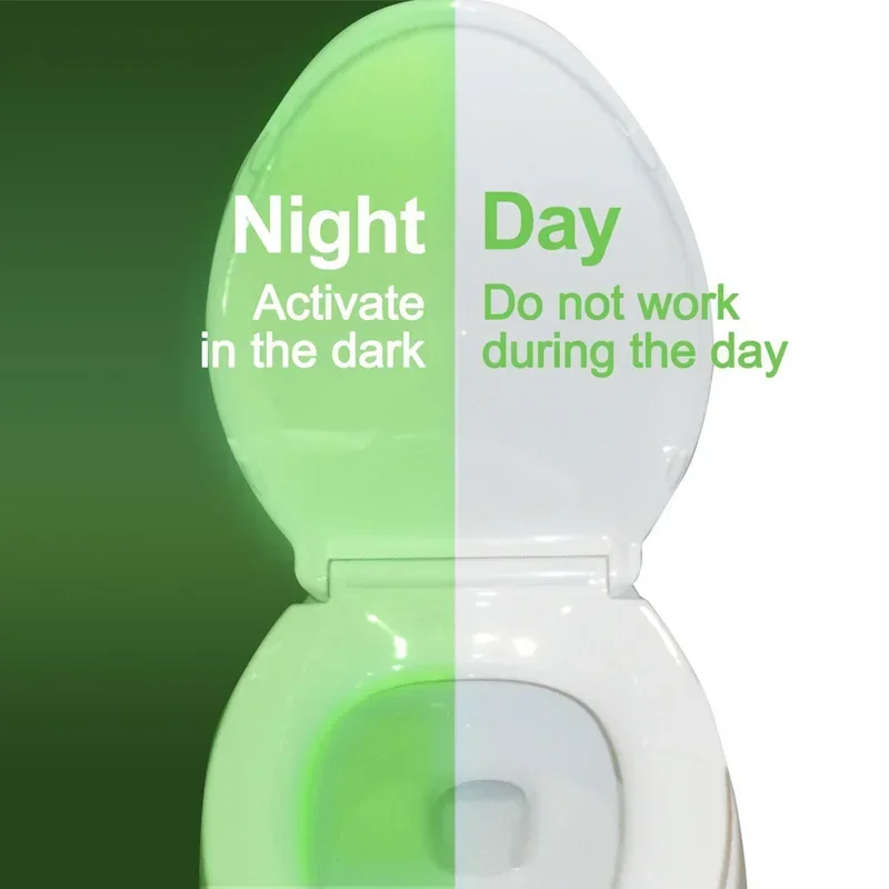 Toilet Night Light PIR Motion Sensor LED Light Toilet Bowl Light Washroom Night Lamp Battery-powered 7 Colors Changing Toilet
