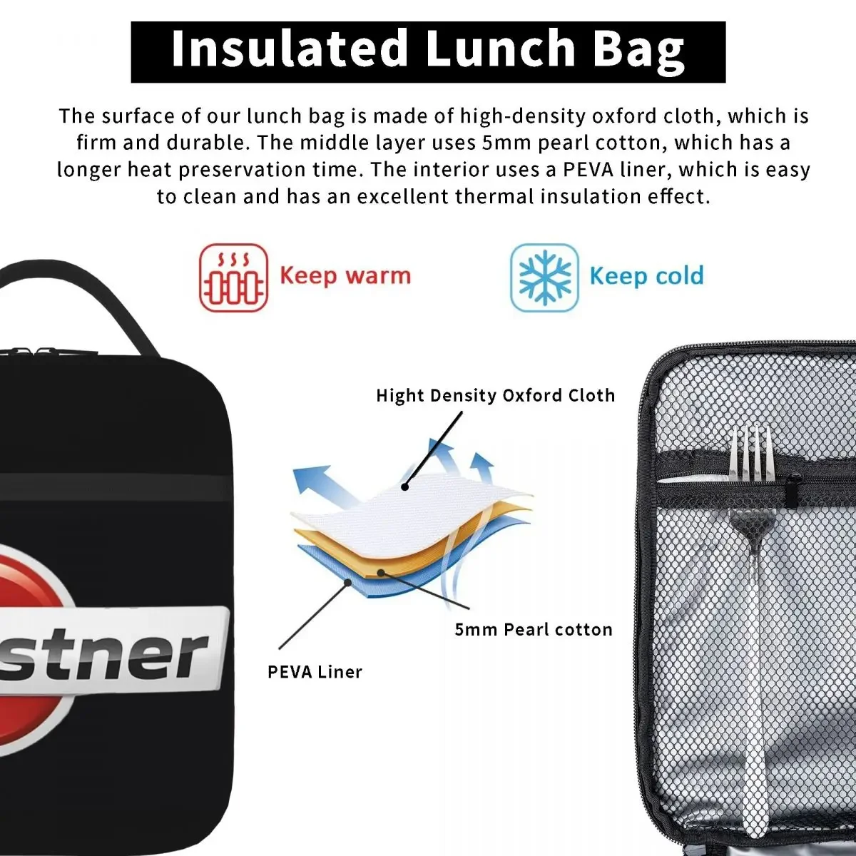 Burstner Caravan Lunch Bags Insulated Lunch Tote Waterproof Bento Box Resuable Picnic Bags for Woman Work Children School