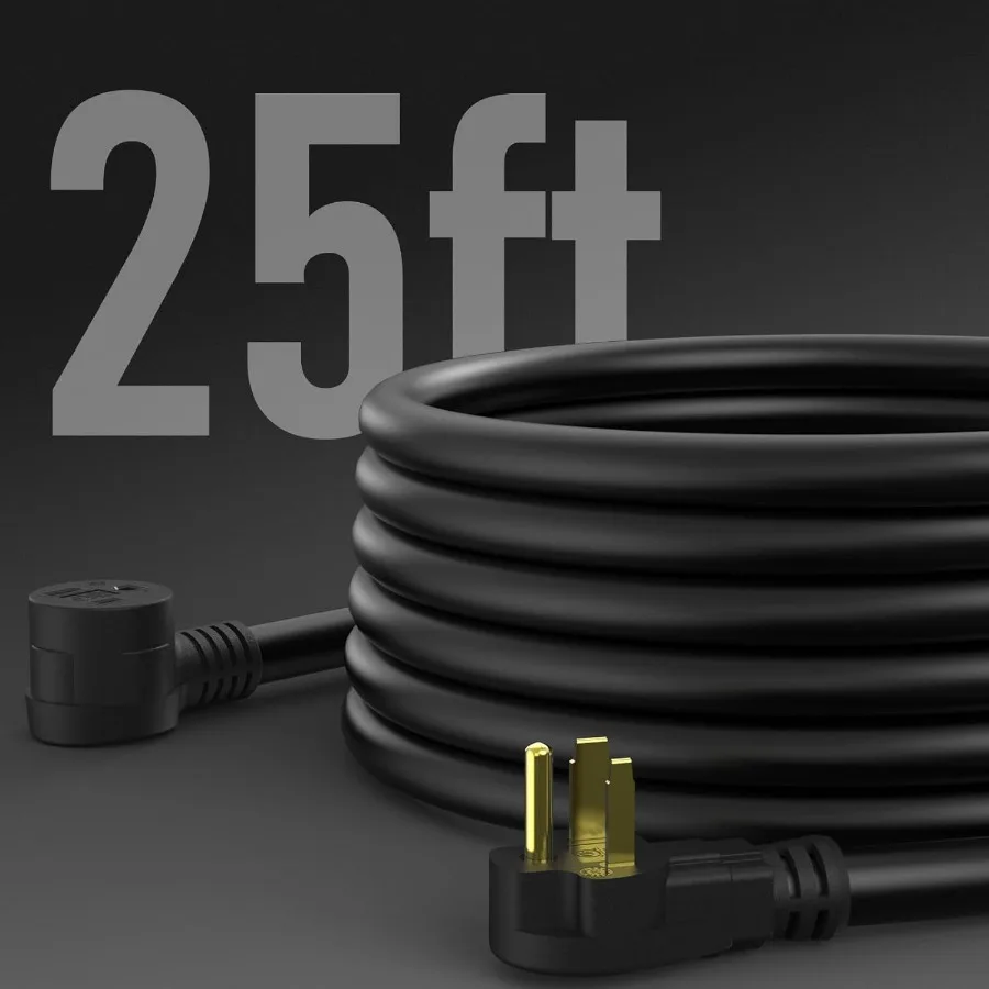 25ft 250 Volt 6 AWG Heavy Duty Welder Extension Cord with NEMA 650P to 650R Connectors for Industrial Welding Applications Dura