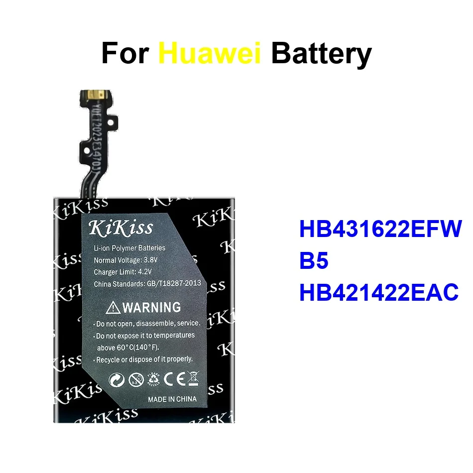 

Аккумулятор с длительным сроком службы B5 HB431622EFW HB421422EAC 150-280 мАч для Huawei 1Icp51421 B2 B3 Talkband Wristband B6 B7