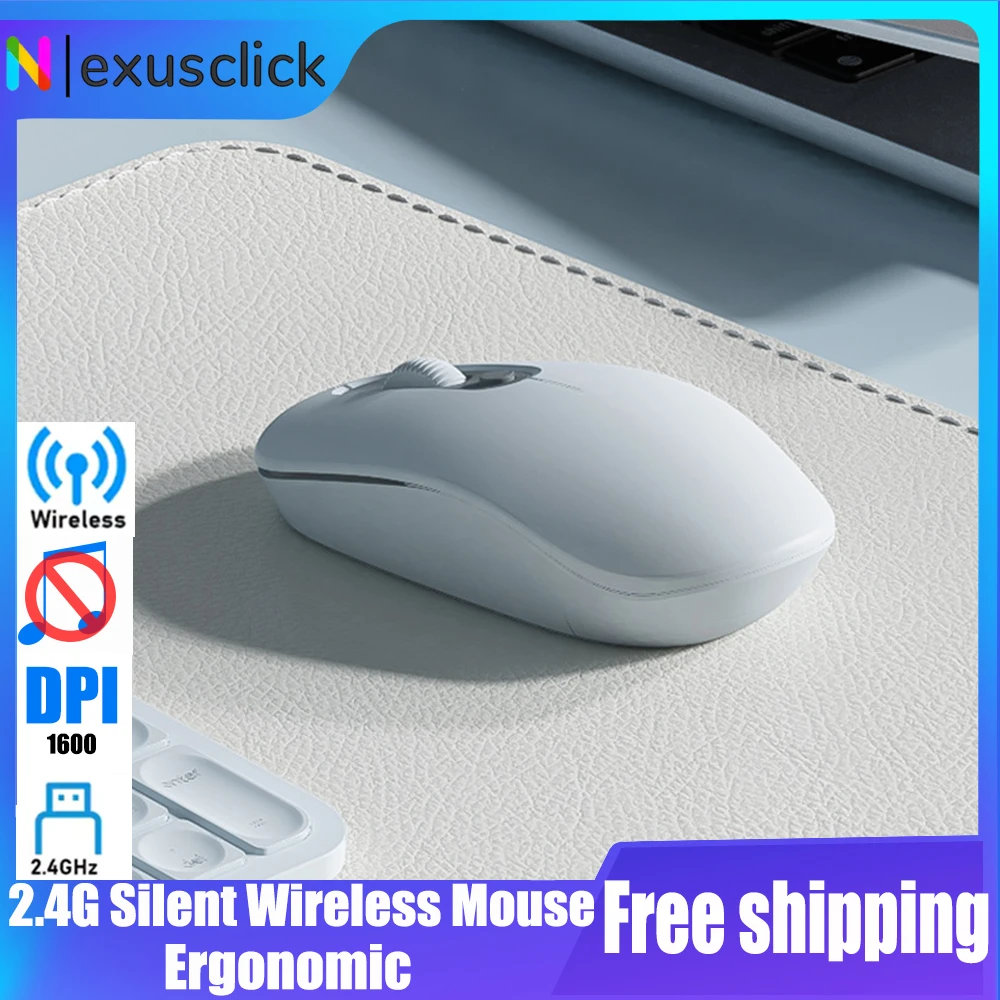 

Portable 2.4G Wireless Mouse Silent 1600DPI Adjustable Mice Ergonomic 4Keys Gaming Optical Mouse or PC Gamer Computer Desktop