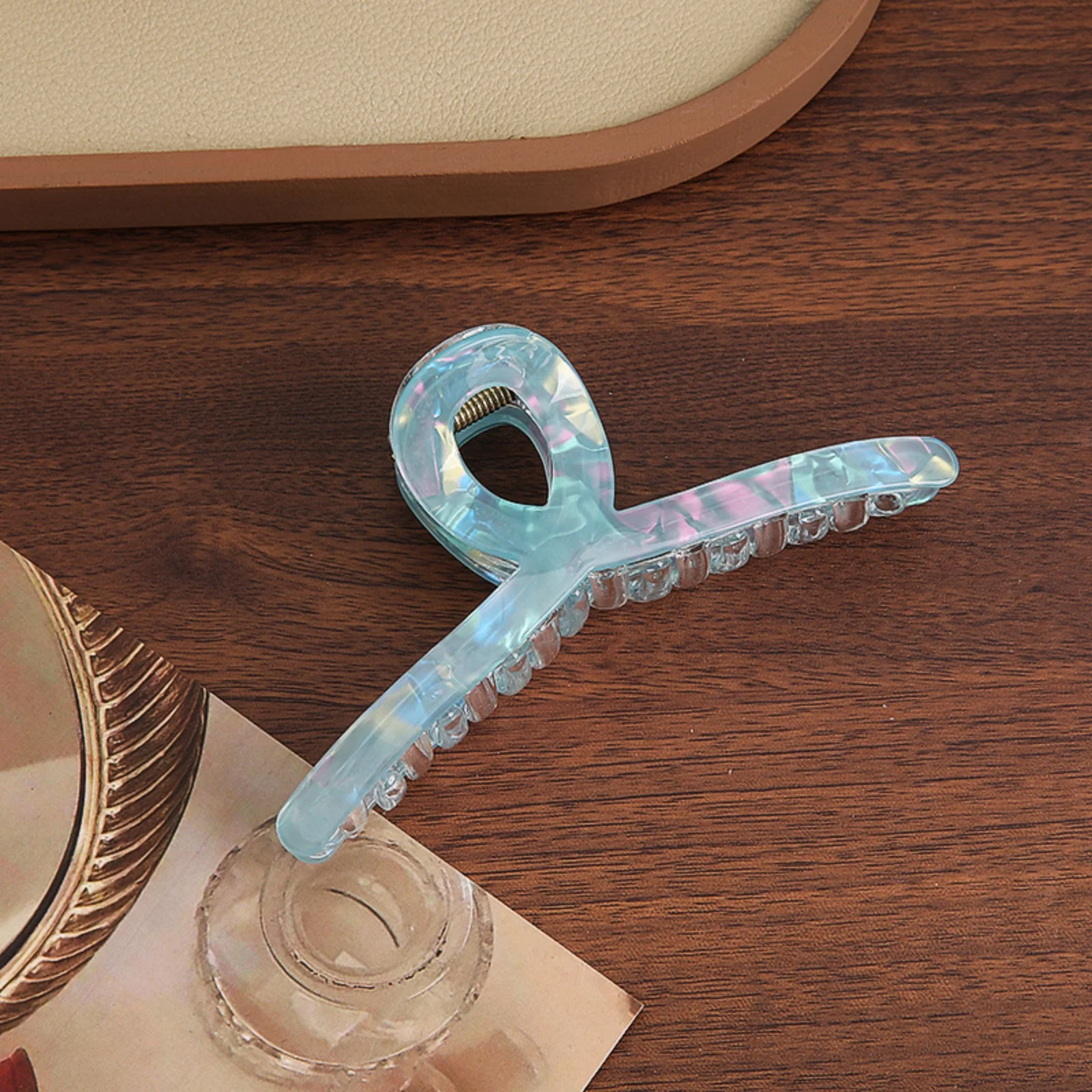 1 Stück schillerndes Band – geformtes Haarklammern-Set, 4 Pastellfarben, stilvolle Haarklammern für Frauen, schicke Hochsteckfrisur-Accessoires – Detail 11