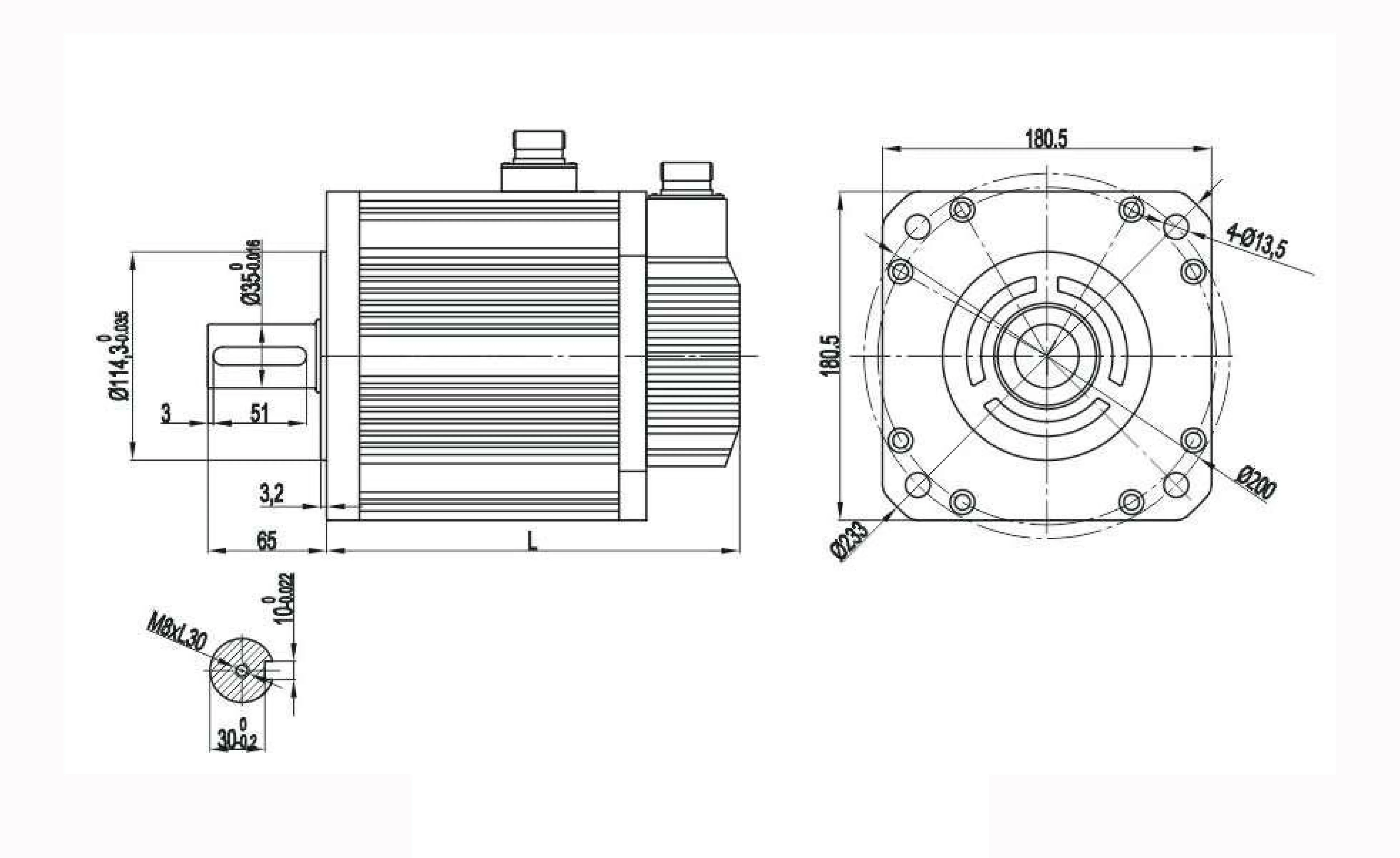 Alto torque servo 5.5KW 35N.M 380V AC servo motor e servo driver