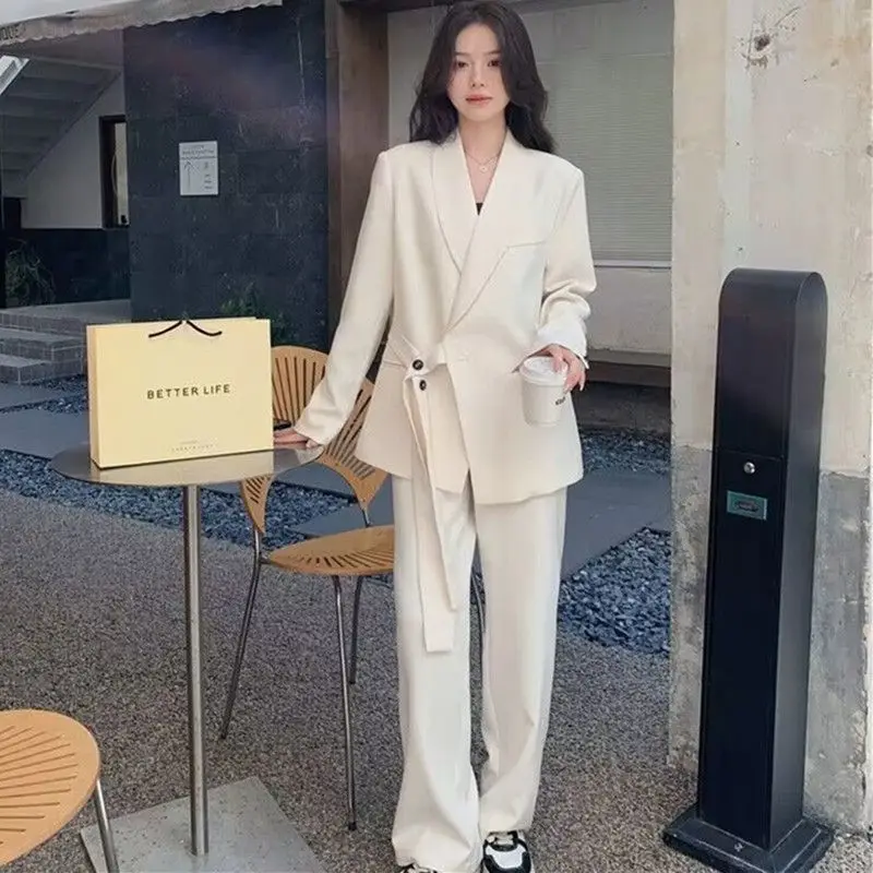

Vintage Brown Blazer Women Elegant Official Ladies Spring Autumn Fashion Long Sleeve Oversized Chic Casual Suit Jacket