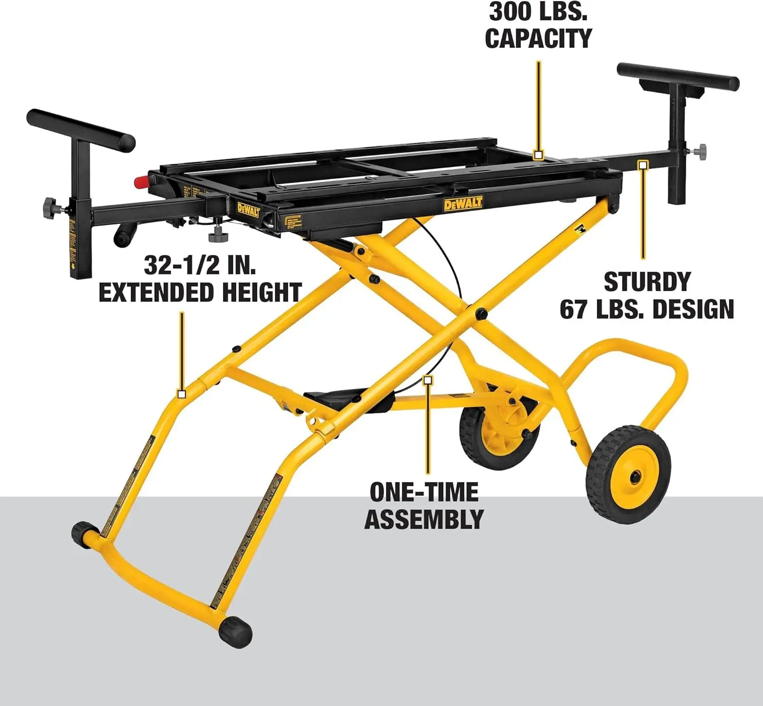 Miter Saw Stand With Wheels 726), Yellow