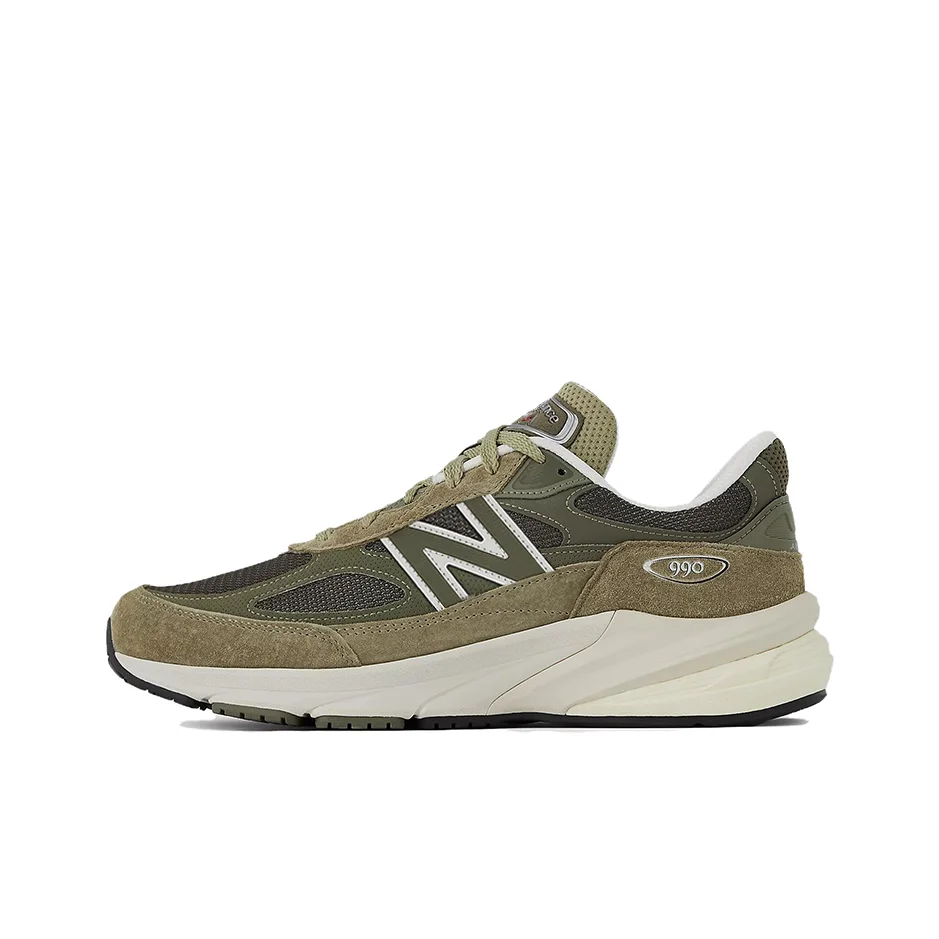 

New Balance NB 990 V6 “True Camo” – Low-top casual running shoe, unisex design, brown color.