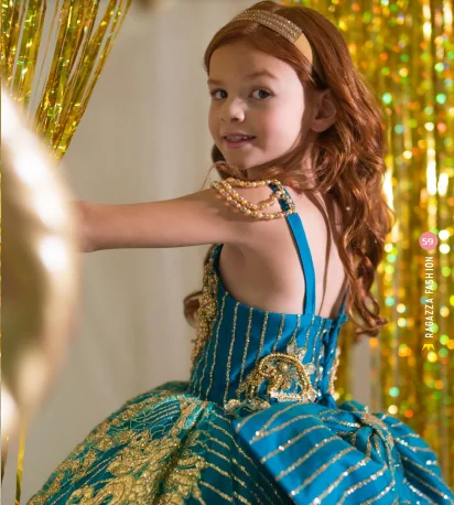 Mini vestidos de quinceañera verde azulado, vestido de baile con apliques de perlas de encaje, vestidos de niña de flores para bodas, vestidos de desfile mexicano para bebé