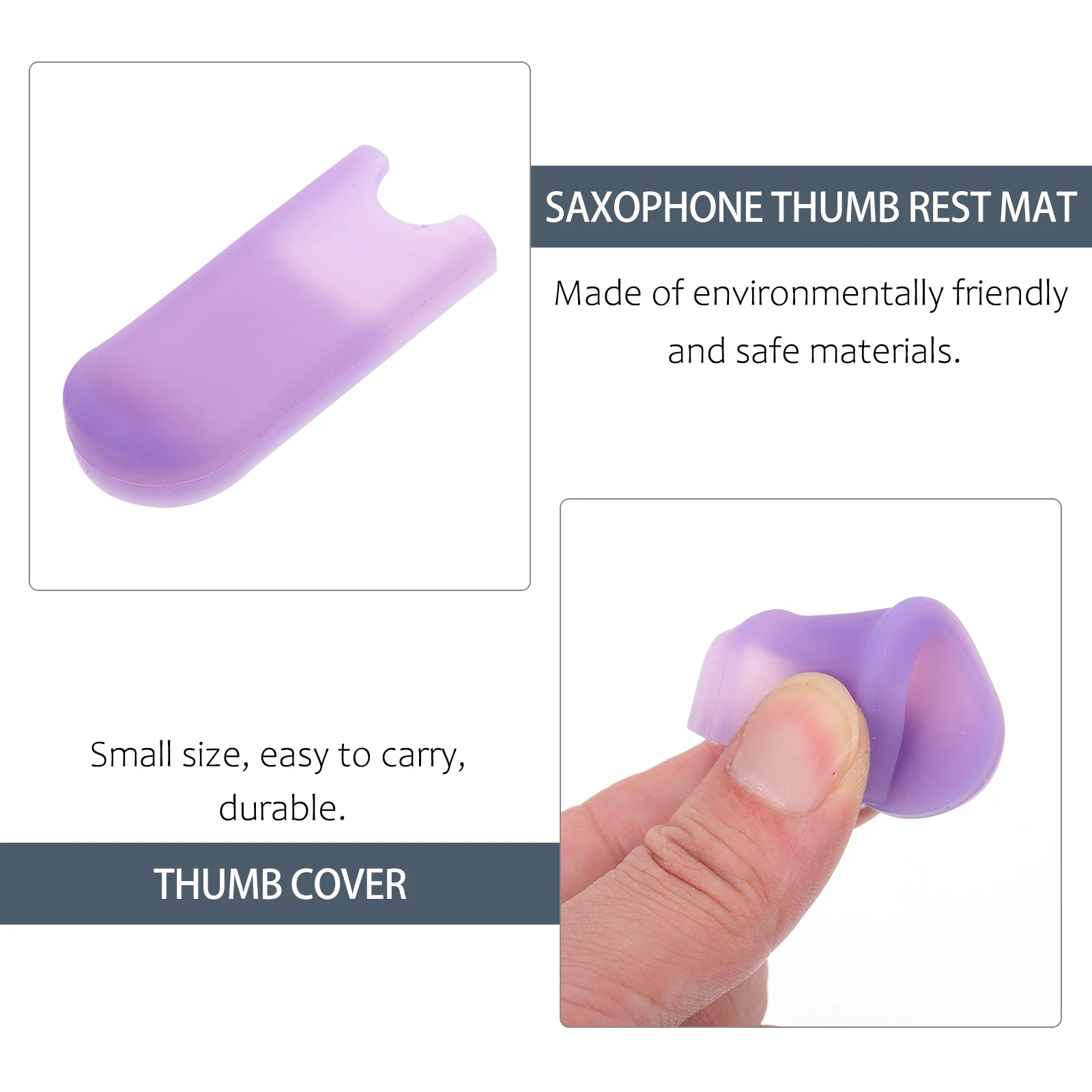 

Saxophone Hand Holder Thumb Rest Cushion Pad Stainless Steel Treble Protective Cover Silica Gel Instrument Protector Finger