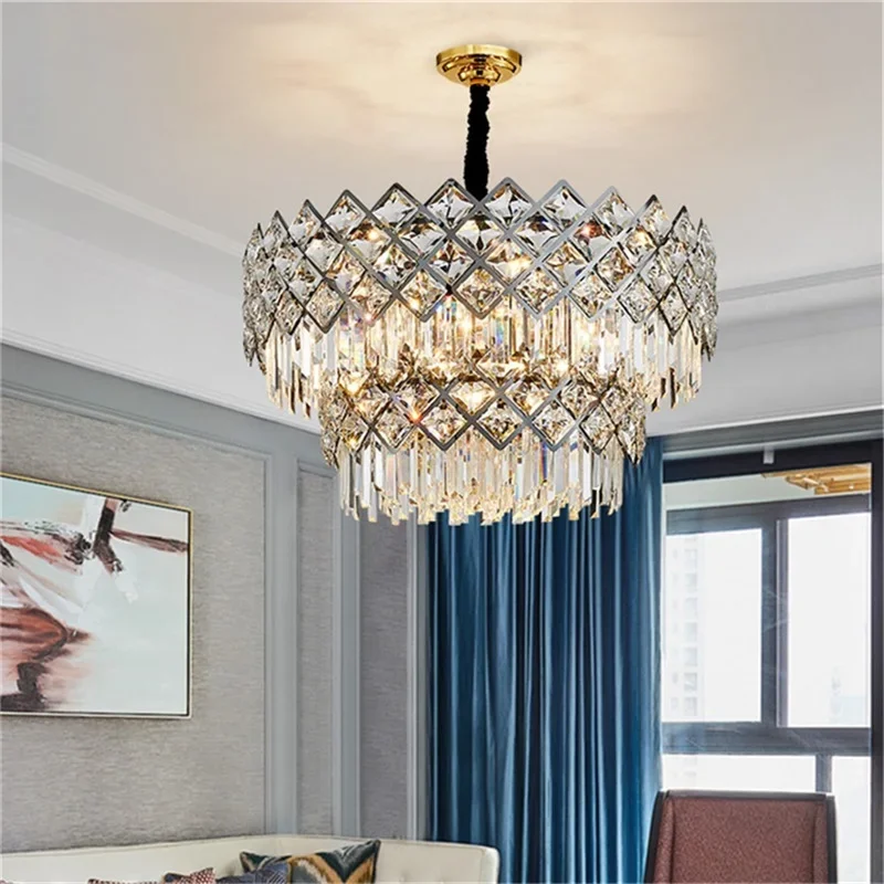 Bright Crystal Pendant Light Postmodern Creative Chandelier Led Luxury Lamp For  Decoration