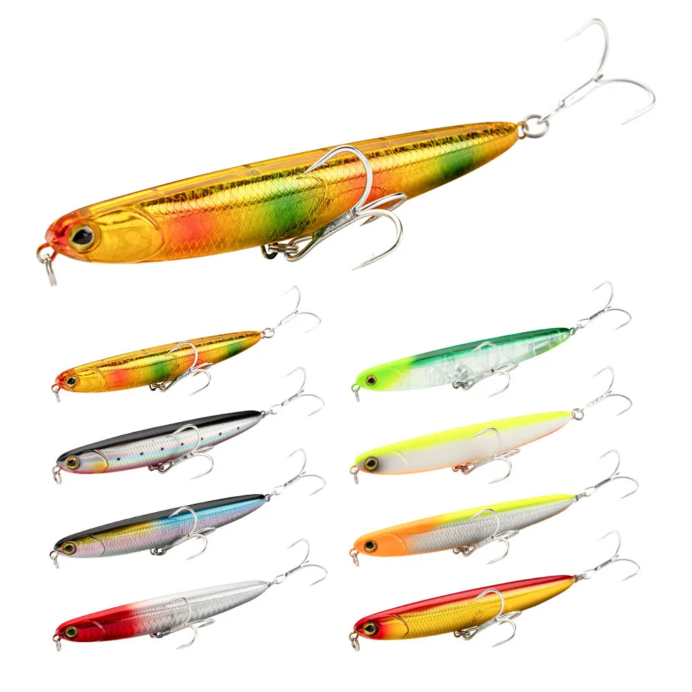 JOHNCOO Artificial Hard Floating Plastic Bait 110mm 15g Saltwater Pencil Fishing Bait Minnow Lure Walk the Dog