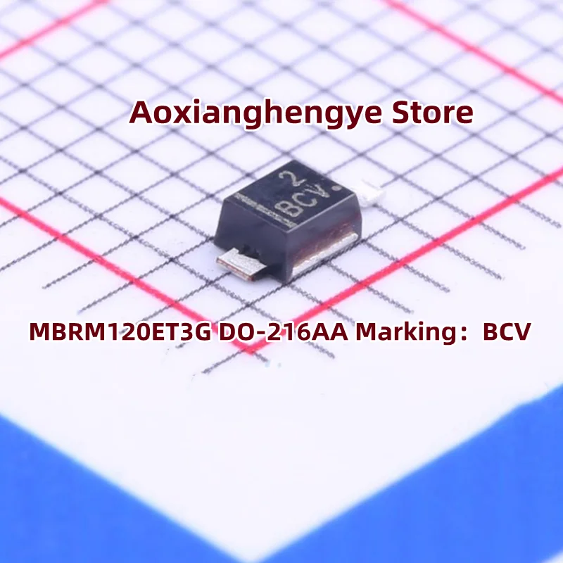 10PCS MBRM120ET3G DO-216AA（Marking：BCV）Diode Schottky 20V 1A 2-Pin(1+Tab) Power Mite T/R