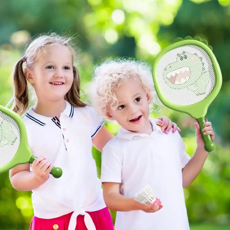 

Children's Badminton Racket Sports Training Toy Kids Tennis Racquet Set Tennis Racket Kids Dinosaur-Themed Indoor Sports Play