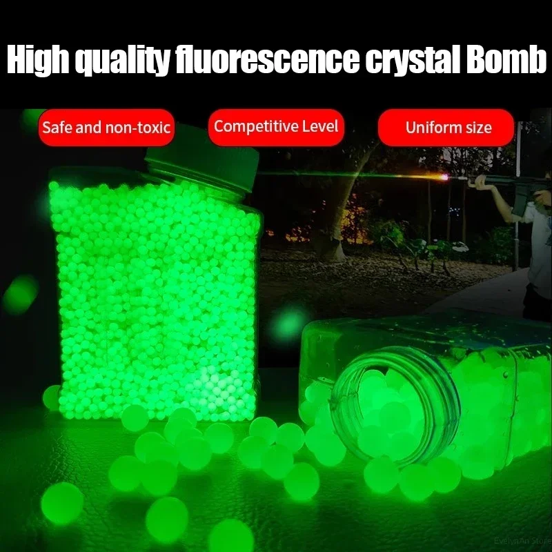 Glow In The Dark Water Beads Gel Balls 7mm-8mm Fluorescence Green Magic Jelly Splater Ball Luminous Gel Water Beads Ball