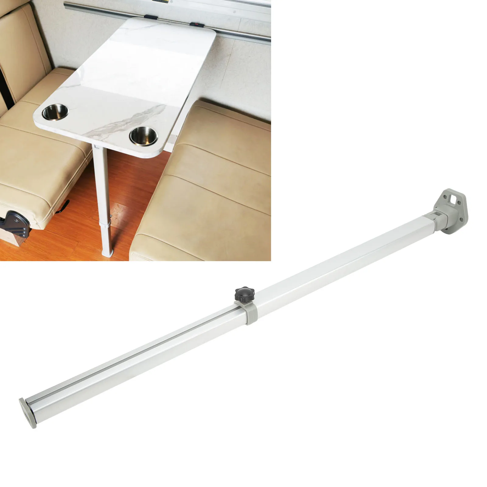 510‑760mm Height Adjustable Table Leg Lifting Telescopic Aluminum Alloy Support for RV Caravan Boat Yacht Campers Accessories