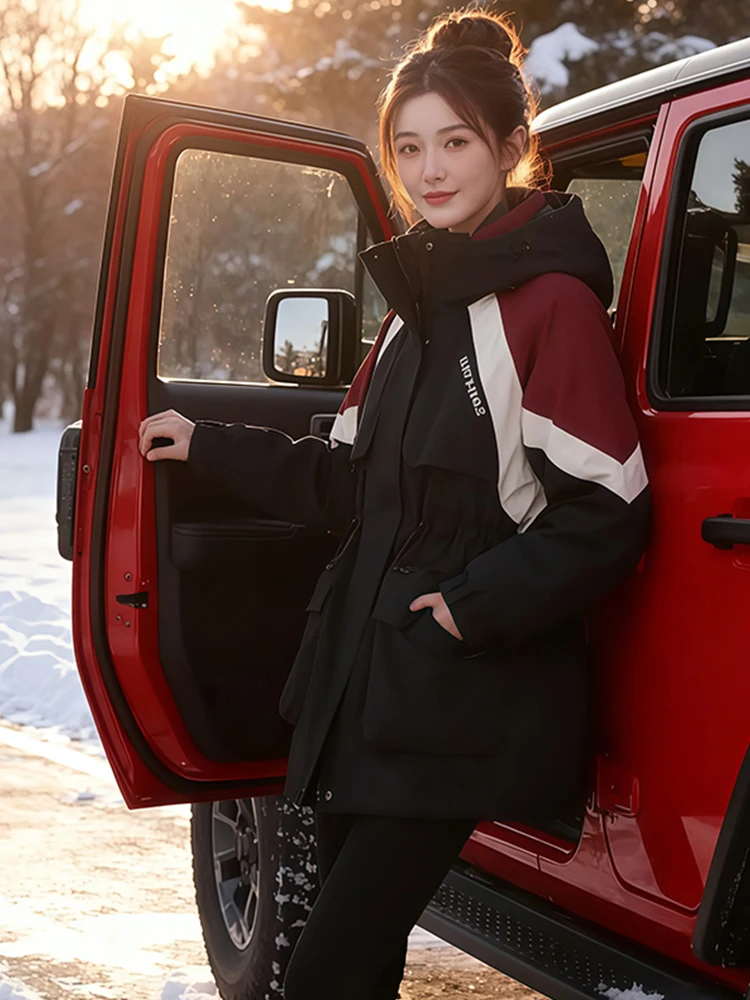 

Slim Fit Color Blo Thin Cotton Jaet Women's Faionable Versatile Waist Cinched Spring Autumn New Arrival Coat