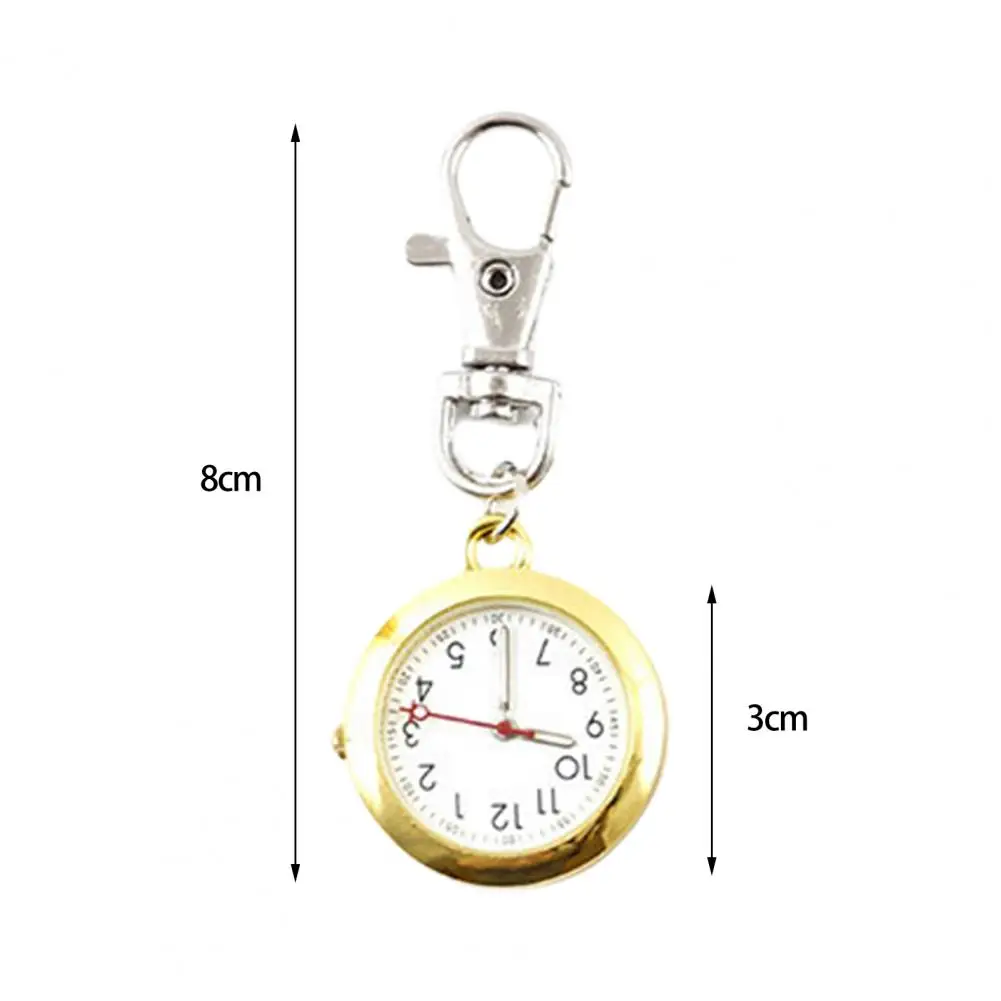 Pocket Watch Waterproof Quartz Movement with Lobster Clip Ultra-Light Battery-operated Unisex Keychain Watch Birthday Gifts