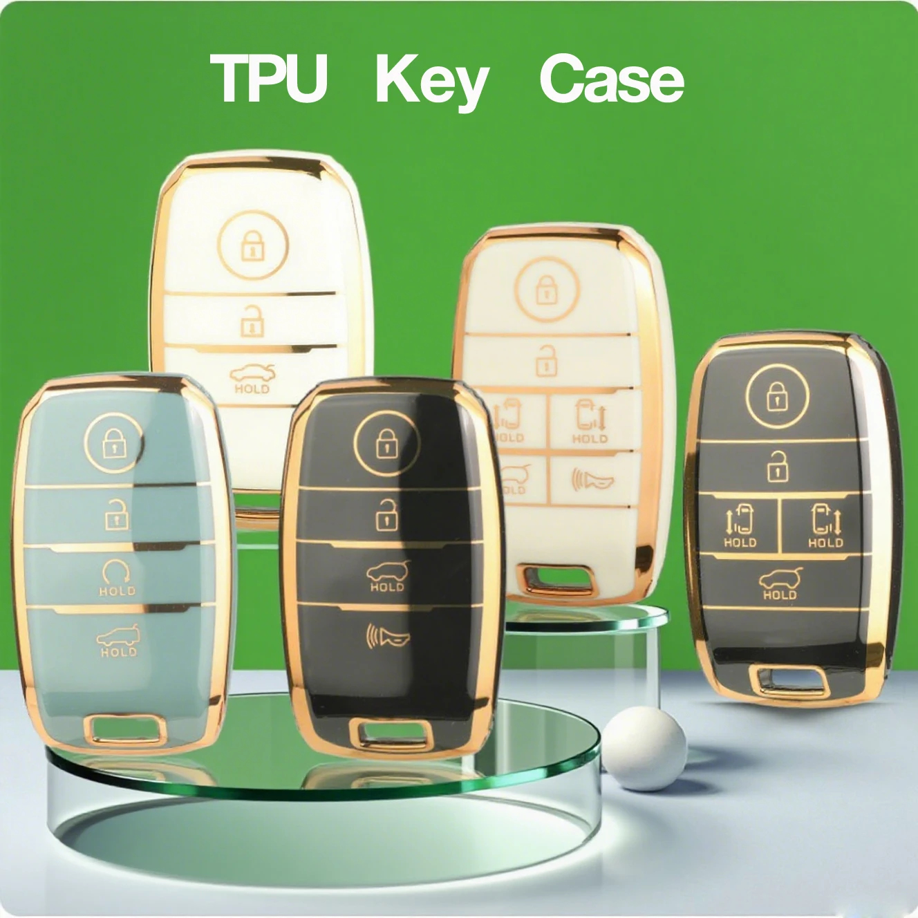 

jingyuqin NEW TPU Car Key Fob Case For Kia Sedona Grand Carnival Snugly Sorento Doule Carnival Sportage Cerato K2 K3 K4 Optima