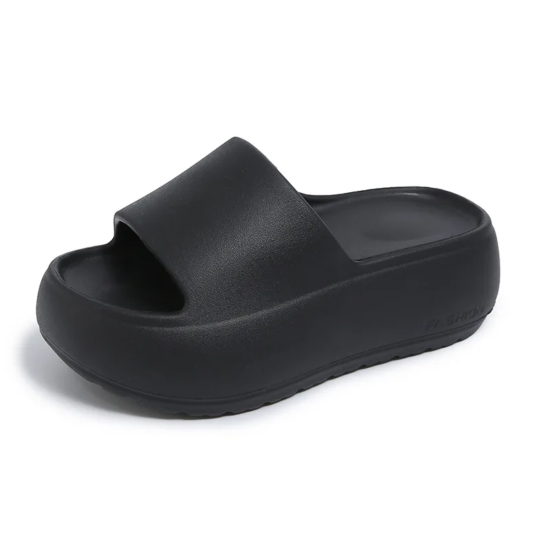 2026Unisex Bathroom Slippers Cloud Cushion Slides Summer Flat Sandals Thick Platform Shoes Man Indoor Non-Slip Couple Flip Flops view 5