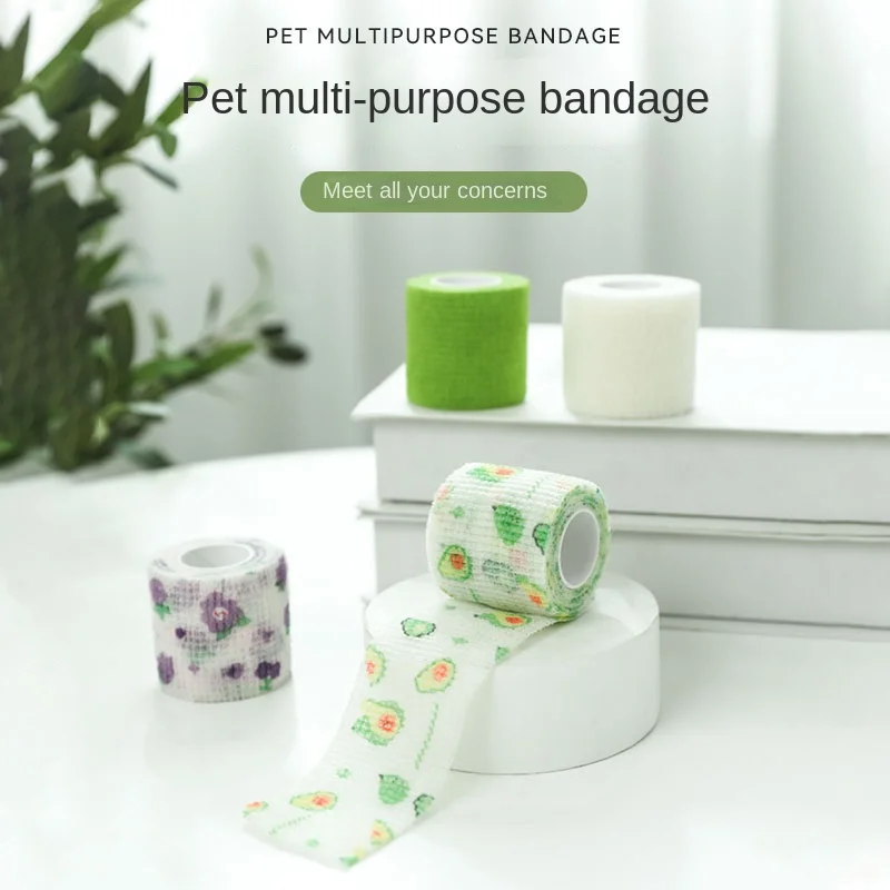 Pet Elastic Bandage Can Be Hand-torn Dog Outdoor Soiled Foot Binding Bandage Light Breathable Portable Wholesale