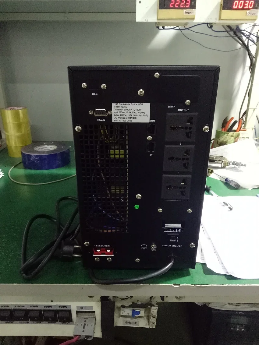Gold SellerOnline UPS 220V 50/60hz 3KVA 2700w UPS Backup Power Supply for Office Computer