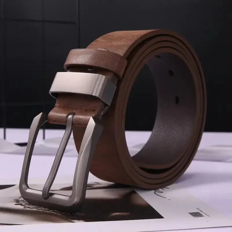 Men's Belt Metal Needle Buckle Belt Business Or Leisure Trend Authentic High End Belt Paired with Jeans Work Wear Belt Plus Size image 2