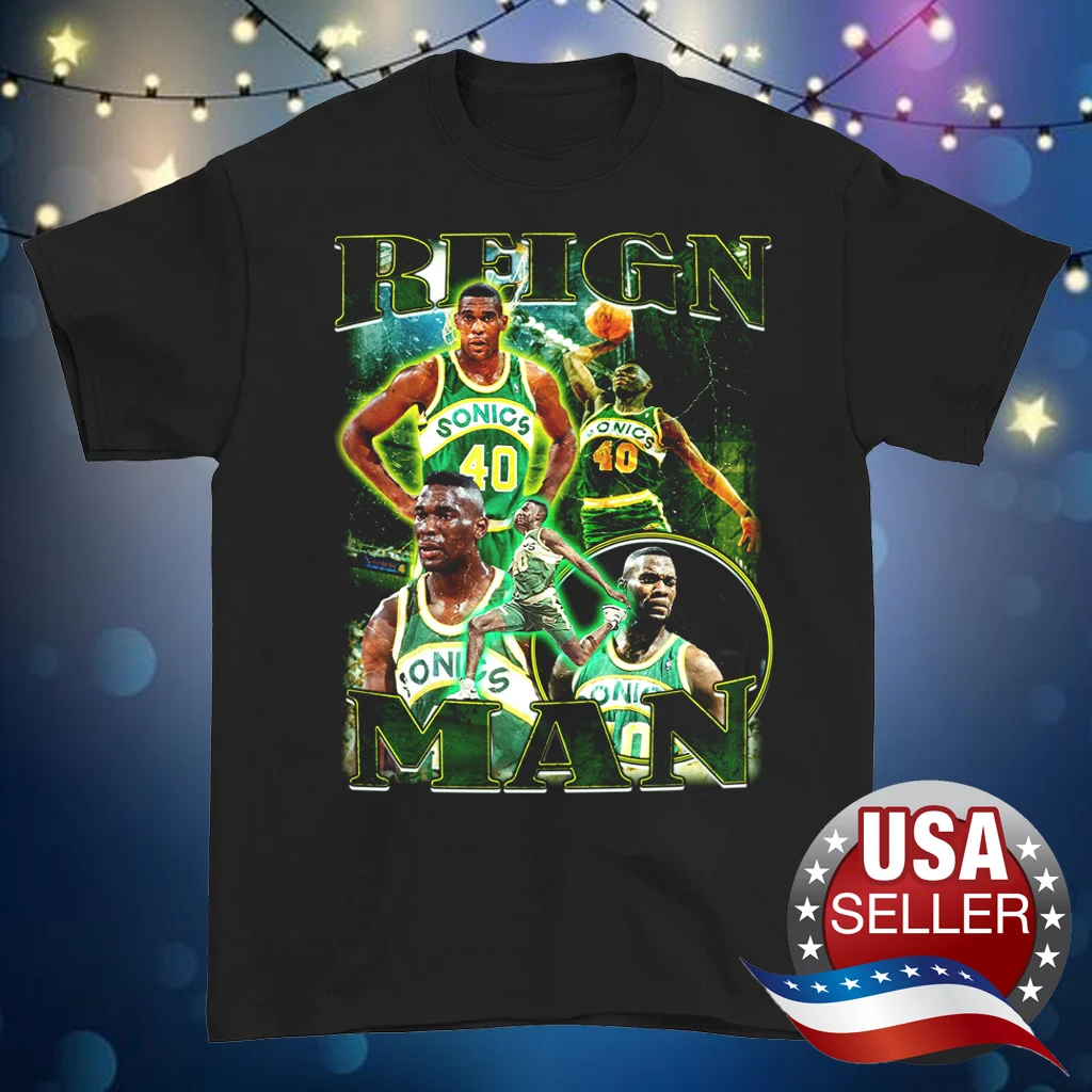 Shawn Kemp basketball T-shirt Black Unisex All SIzes JJ3778