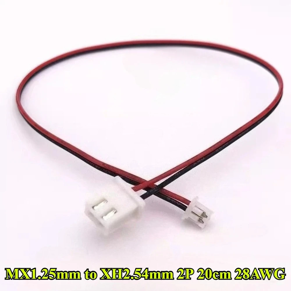 20/50Pcs MX1.25mm Male Head To XH2.54mm Male Head 2P/3P/4P/5P/6P Terminal Wire Length 20CM 28AWG Electronic Wire Connector