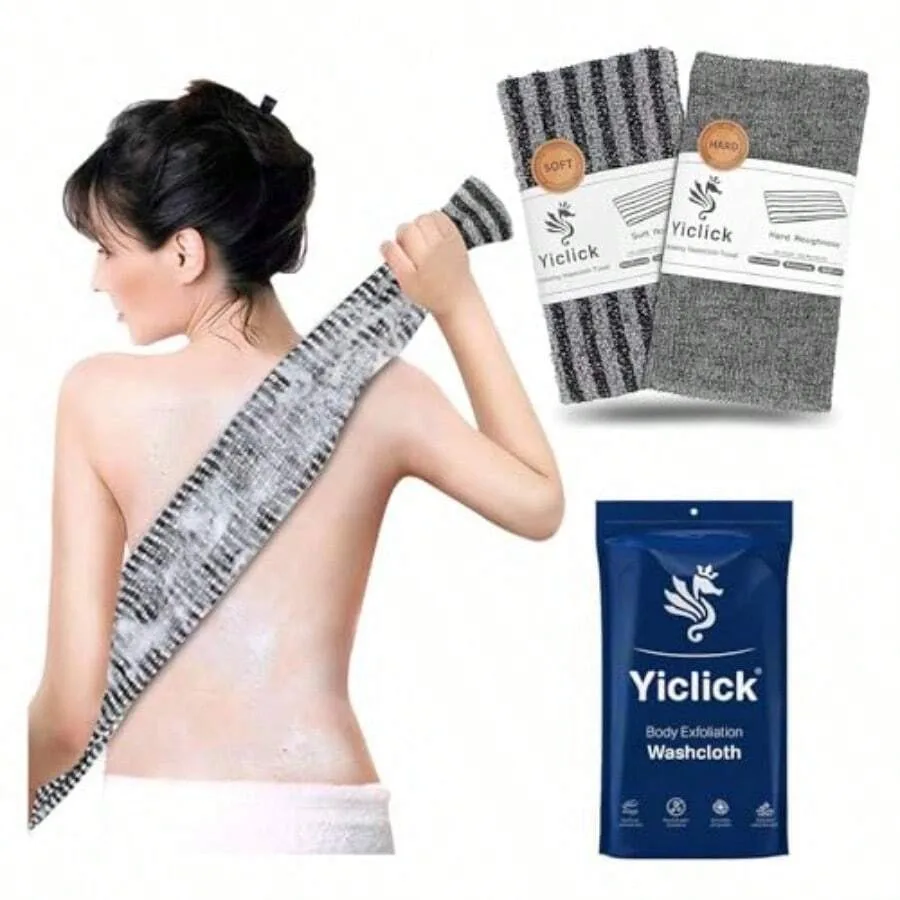 

2PC Eoliating Wahcloth Towel - Eoliating Body Crub Eolia Loofah Pon Wah Cloth Korean And Japane And Afn Net Pon - Back Crub Wah