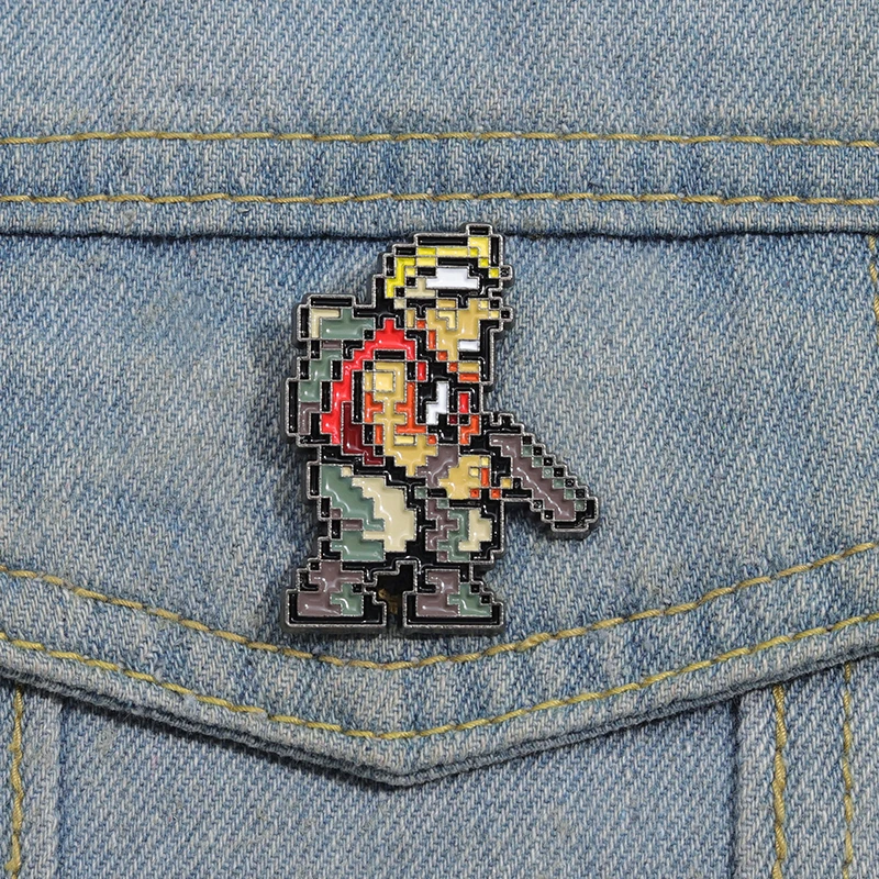 Shooting Game Pin Cool Enamel Pin Men\'s Brooch Jeans Brooches Brooches for Clothing Badges Jewelry Accessory Anime Fans Gift