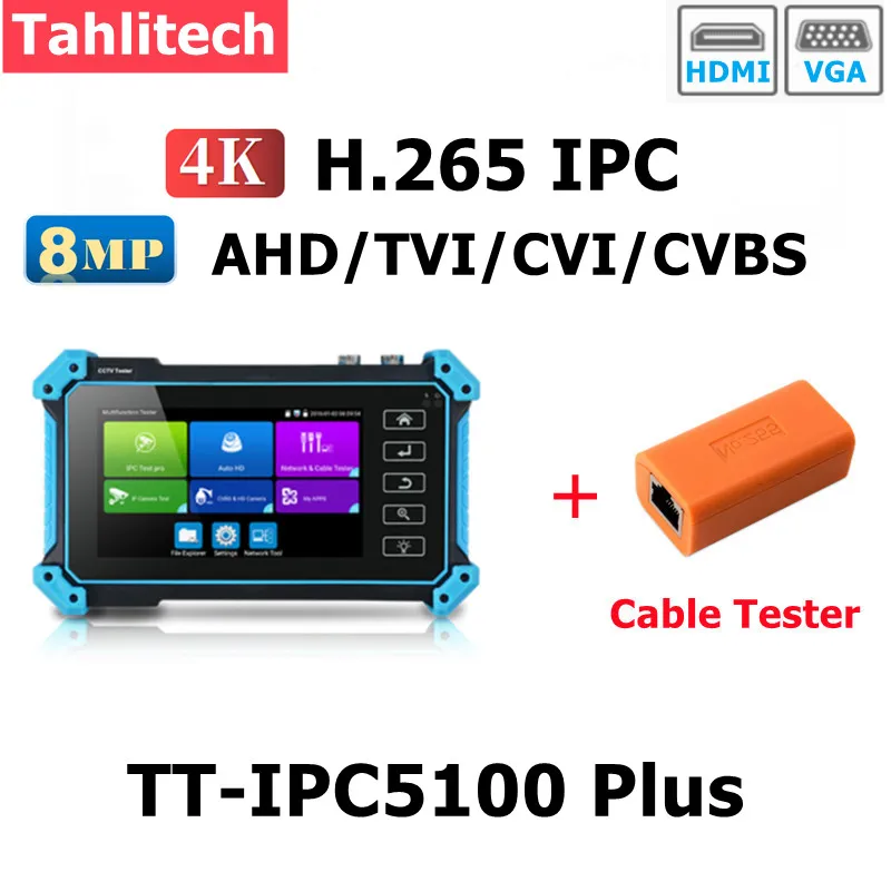 Imagem -02 - Cctv ip Câmera Tester com Tela Sensível ao Toque 4k 8mp Ahd Cvi Tvi Cvbs Display hd Monitor de Vídeo 5.4 Ips Ipc Tester Ferramenta