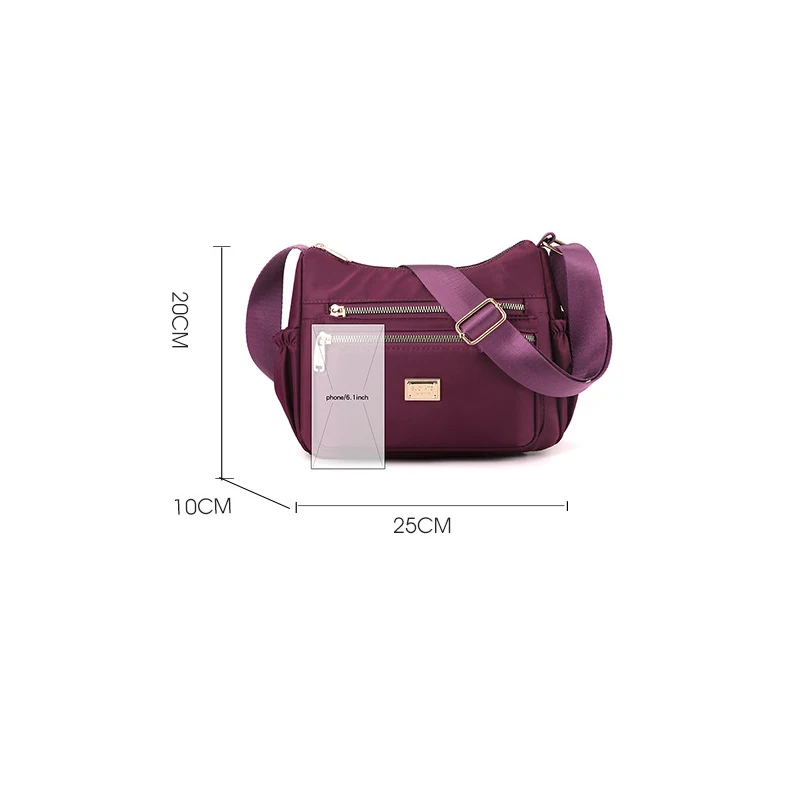 Designer Shoulder Bag Solid Fashion Handbags for Women 2024 New High Quality Crossbody Bags Waterproof Nylon Travel Bag Hobos