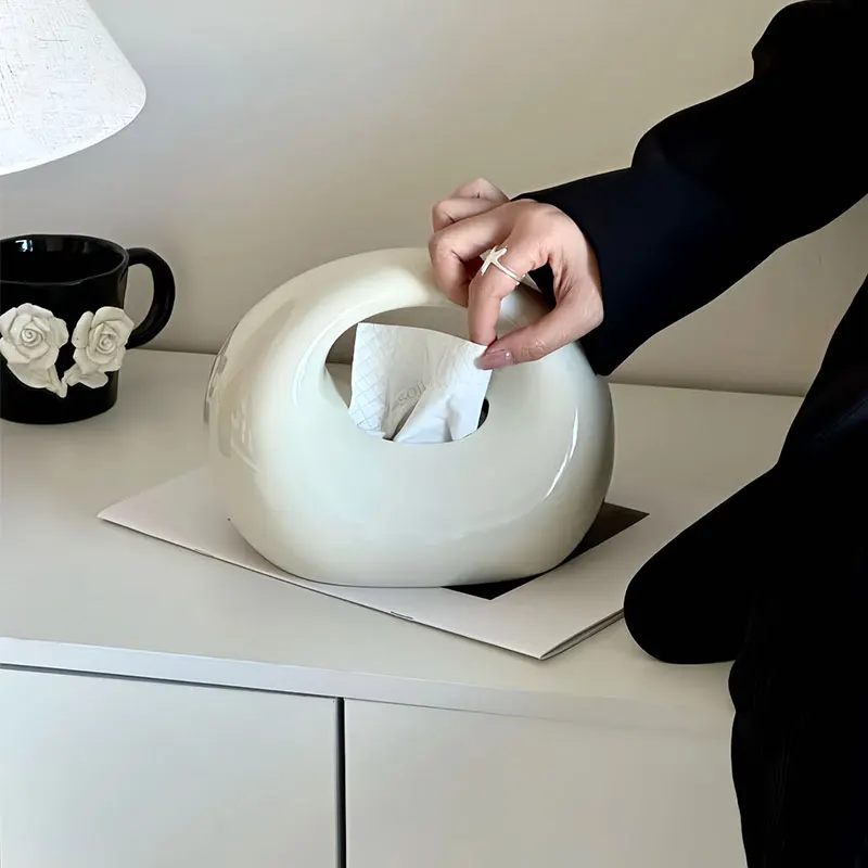 

Wabi-Sabi Style Tissue Box, Luxury Creative Napkin Holder, Coffee Table Desk Decoration, Living Room Paper Towel Box