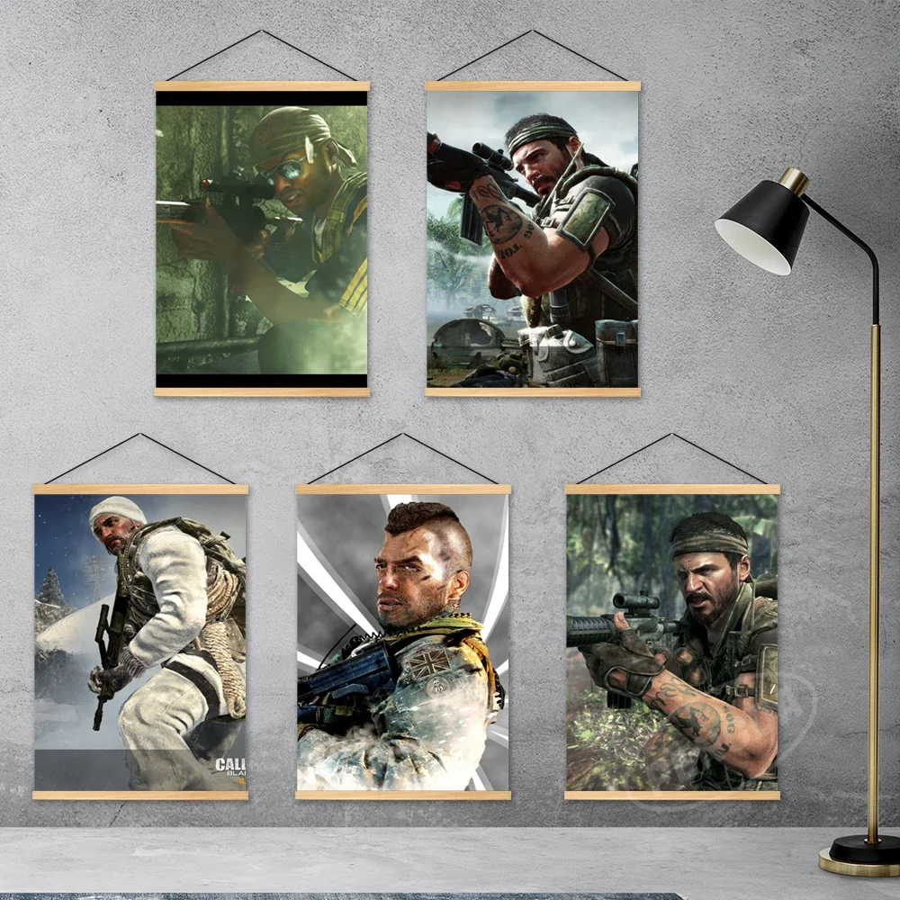 Call Of Duty Modular Pictures John MacTavish Wooden Hanging Home Decor Simon Riley Canvas Prints Game Painting Poster Wall Art