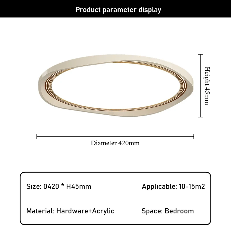 

SANDYHA Modern Minimalist Ceiling Lights Circular Design Led Lamp for Living Room Bedroom Decoration Study Lighting Fixtures