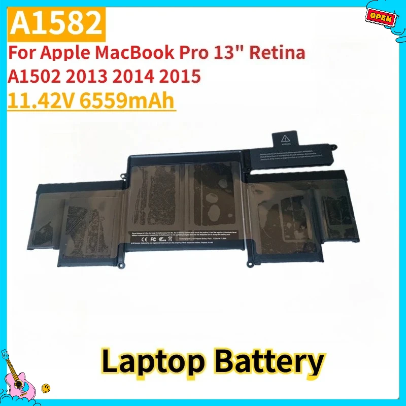 

Новый сменный аккумулятор для ноутбука A1493 A1582 11,42 В 6559 мАч для Apple MacBook Pro 13 "Retina A1502 2013 2014 2015
