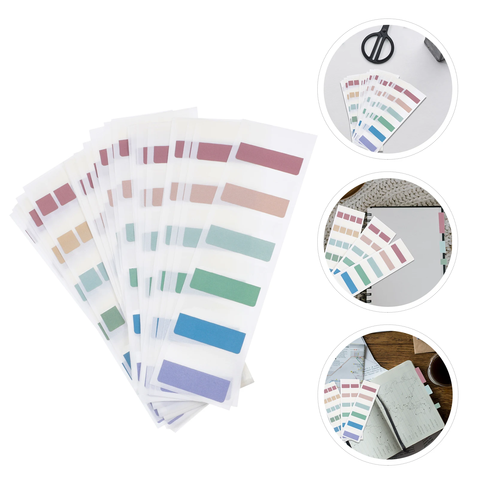 

3 Packs Fluorescent Memo Index Tabs Adhesive Pads Marking Stickers Bright Colors Practical Gift Small Size