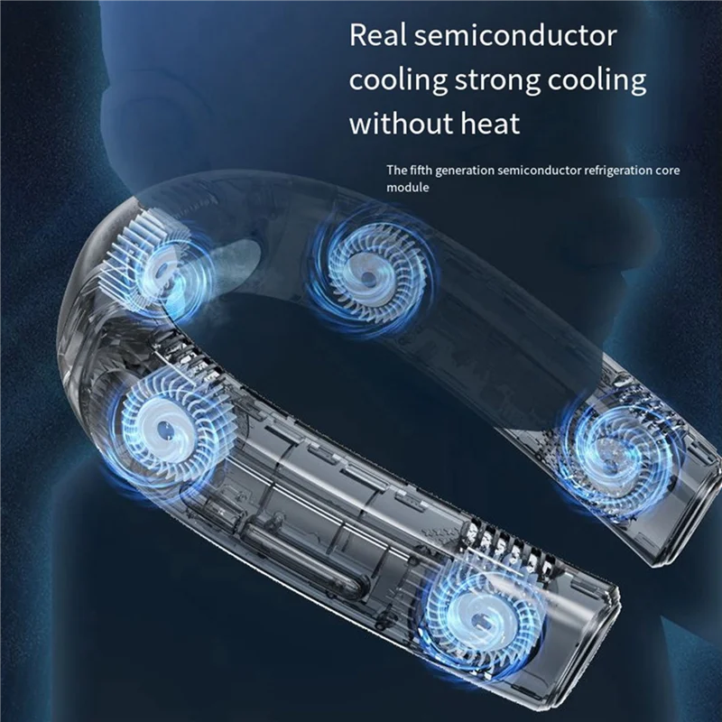 A59E-Портативный шейный вентилятор для кондиционера, полупроводниковый охлаждающий безлопастной вентилятор, перезаряжаемый подвесной персональный вентилятор