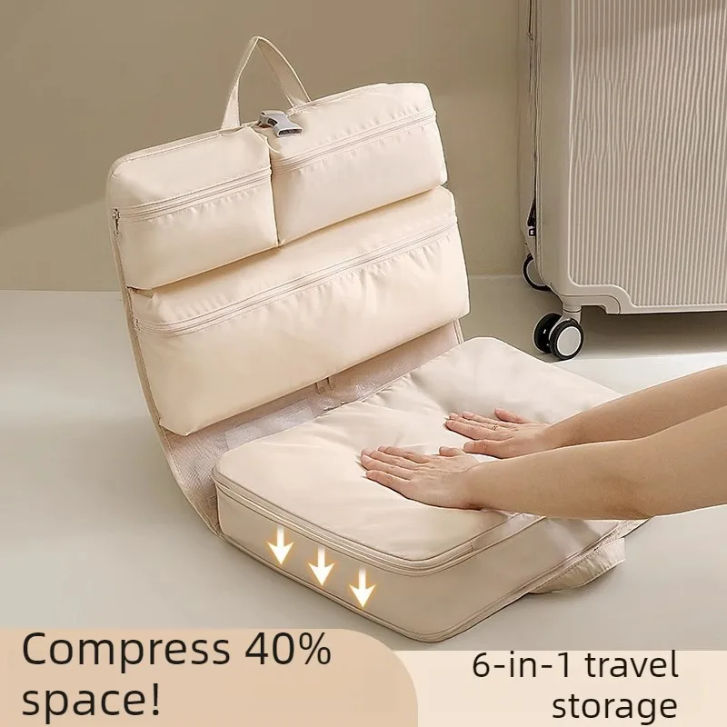 Portable Travel Storage Bags Foldable Compress Clothes Organizer Bag Hangable Household Wardrobe Storage Bags Travel Essentials